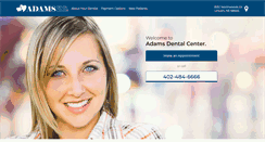 Desktop Screenshot of adamsdentalcenter.com